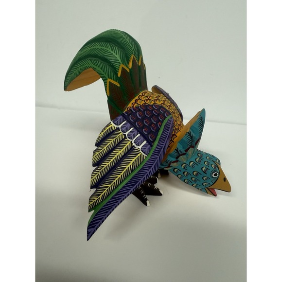 Oaxacan Wood Carving Lauro Ramirez Sm Rooster Mexican Folk Art Alebrije Oaxaca - Picture 2 of 8